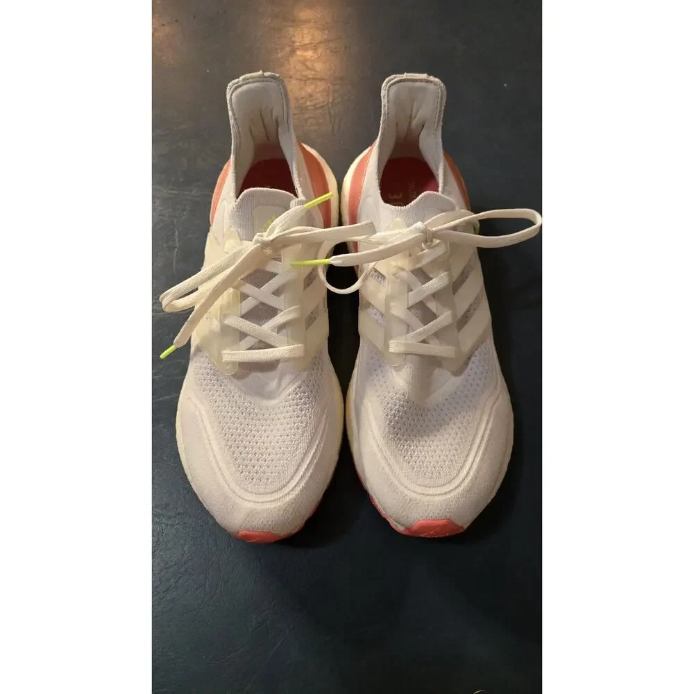 Adidas UltraBoost 21 Running Shoes Women’s Size 10 White And Pink
